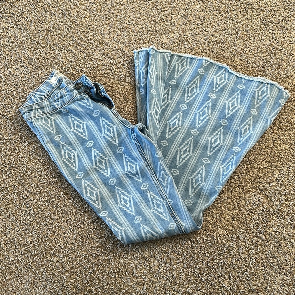 Rock & Roll Denim big flare Aztec jeans